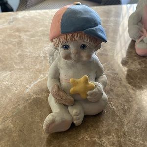 Little boy vintage baseball Dreamsicle figurine